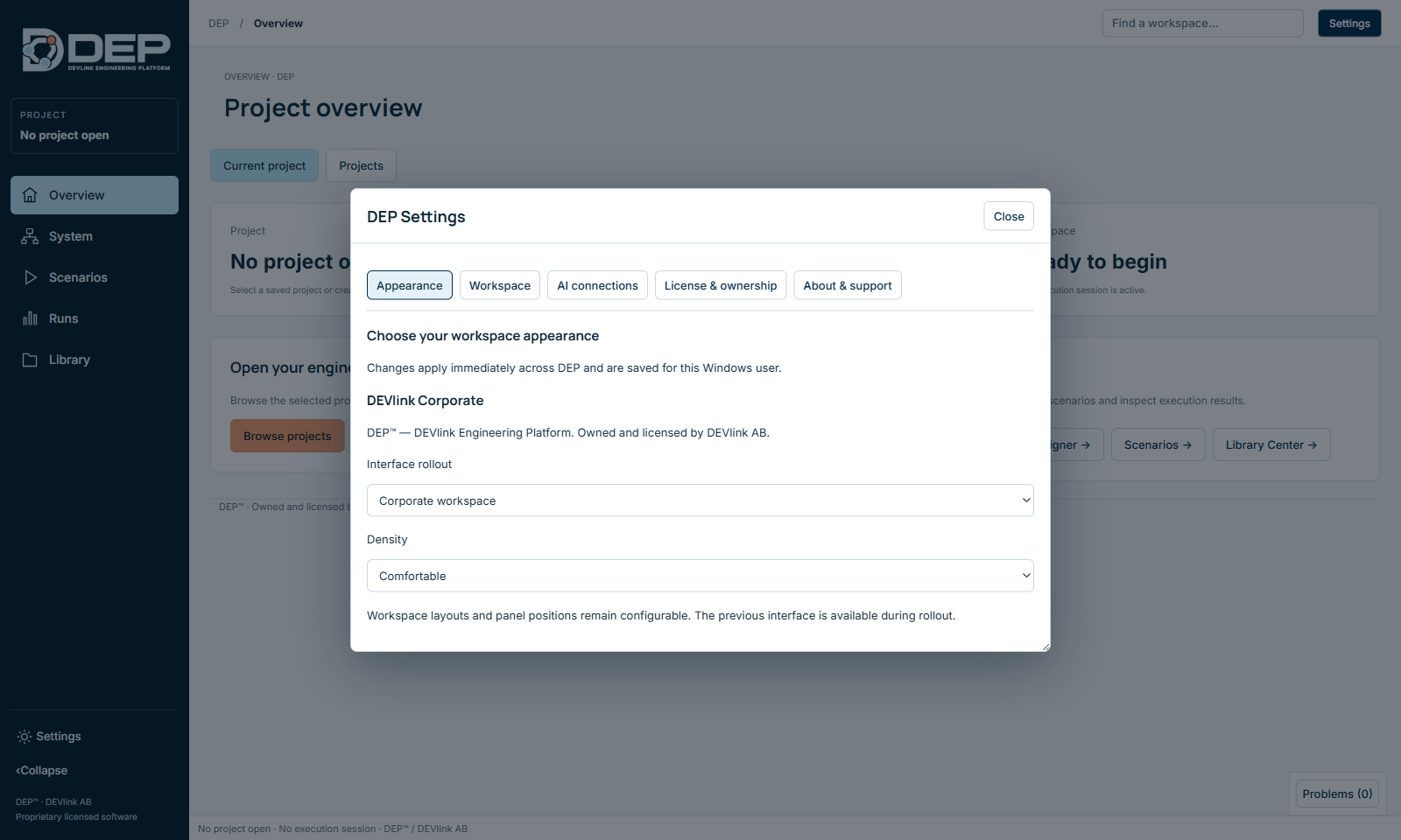 Settings → Appearance.